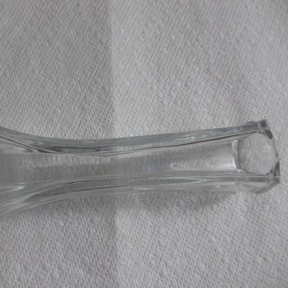 Vase Glass clear corner edge vintage - Picture 5 of 10
